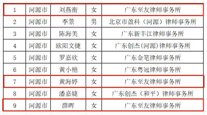 廣東省涉外律師新銳人才庫